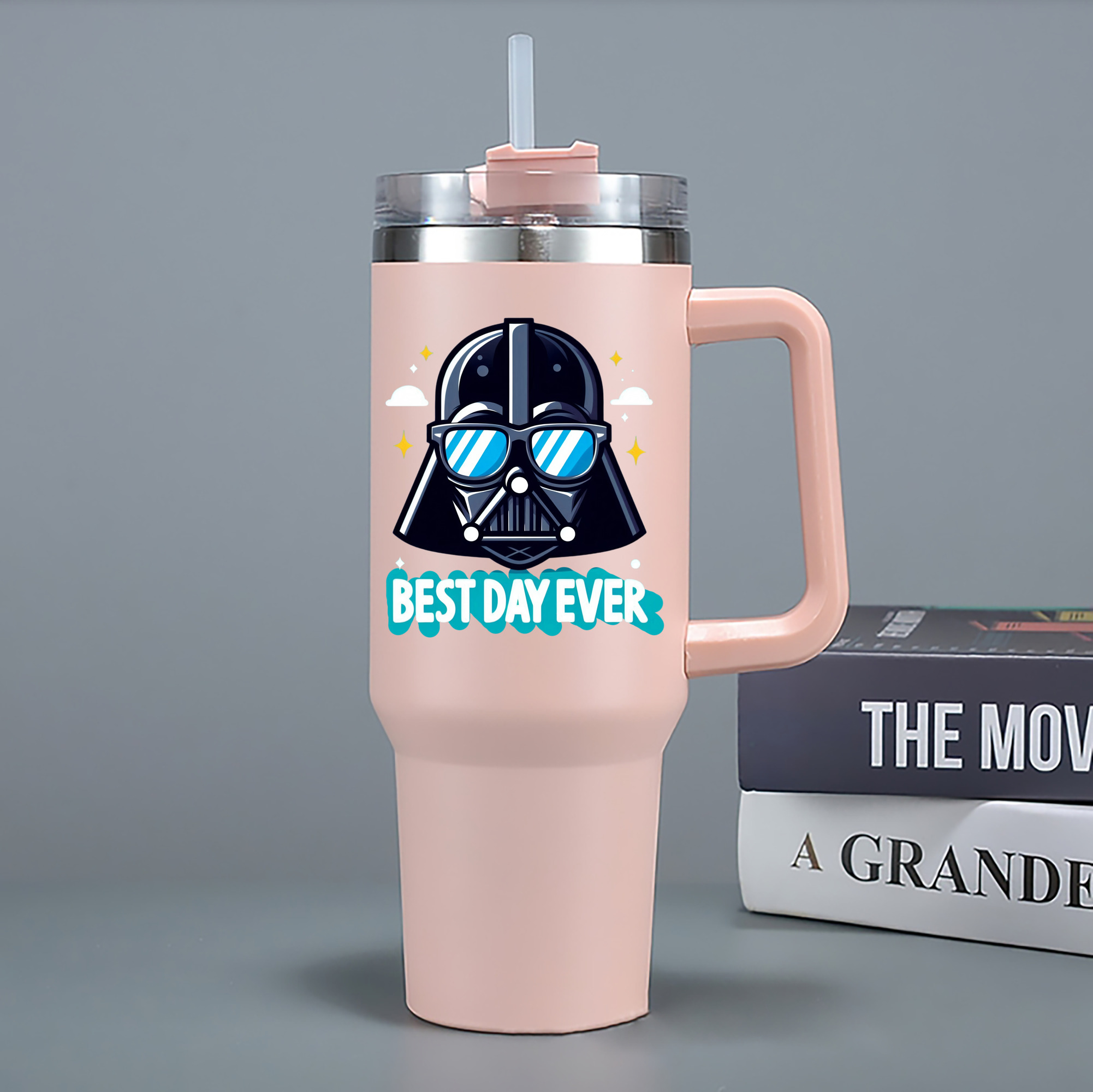 （画像用） スター・ウォーズ Star Wars 1200mL車用タンブラー - クリスタルステッカー（プラスチックストロー付き）